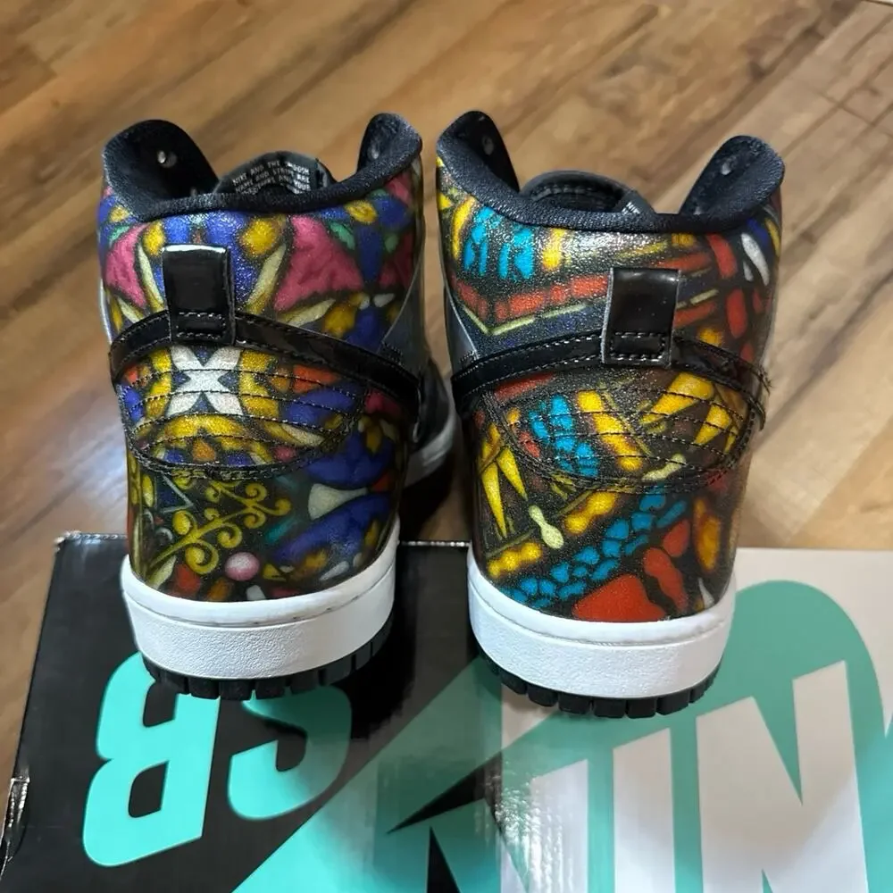 2015 Nike SB Dunk High Premium Concepts Stained Glass 313171-606 Size 10 - Picture 5 of 12